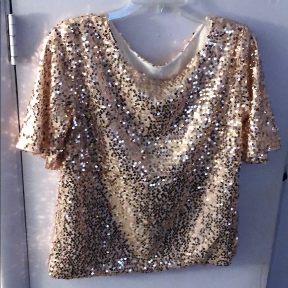 Tops - Gold sequin blouse